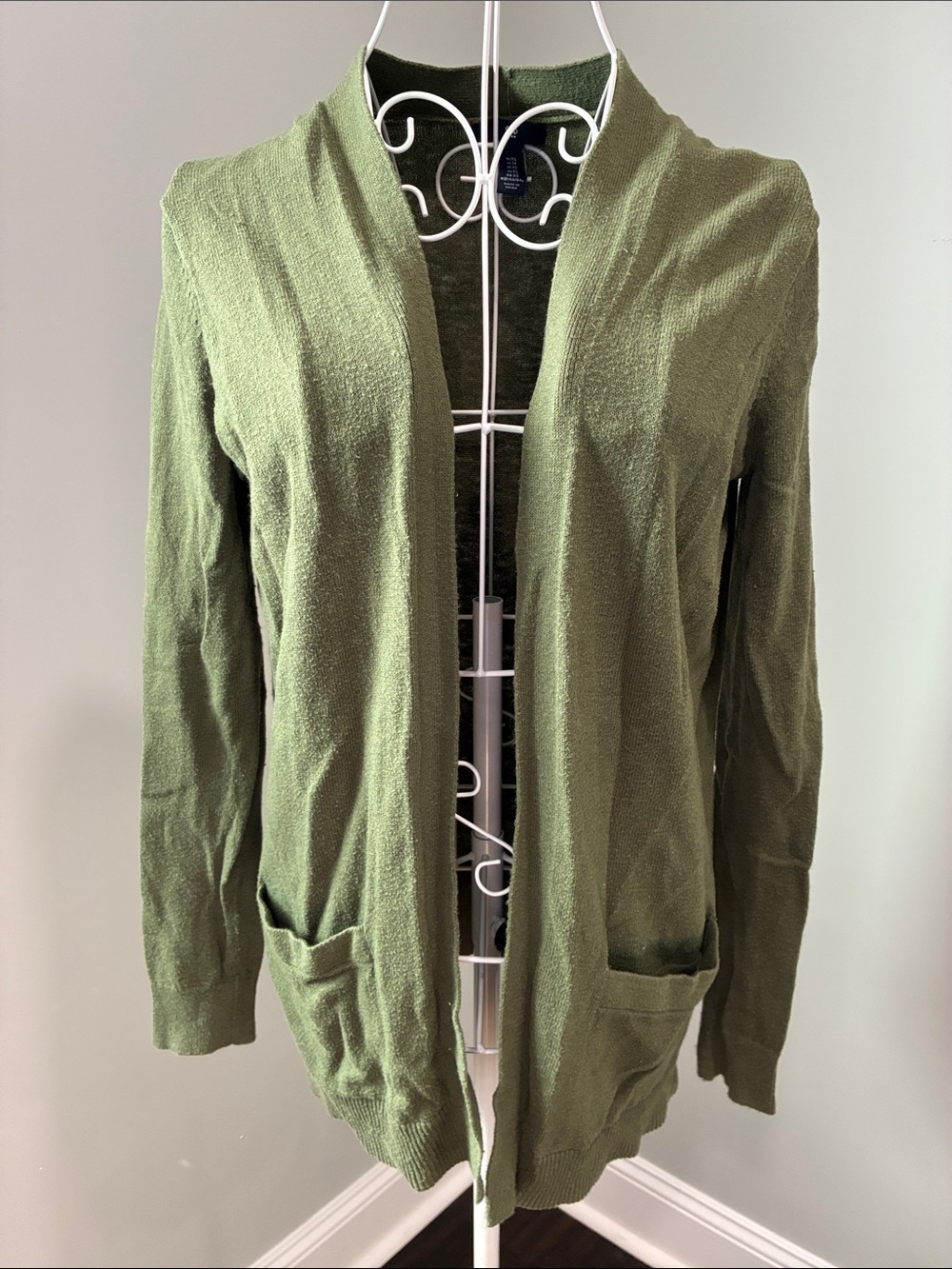 GAP Olive Open-Front Women's Cardigan